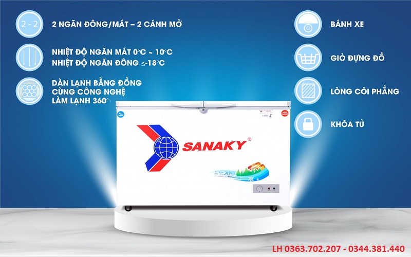 Tổng quan về tủ đông Sanaky VH-4099W1