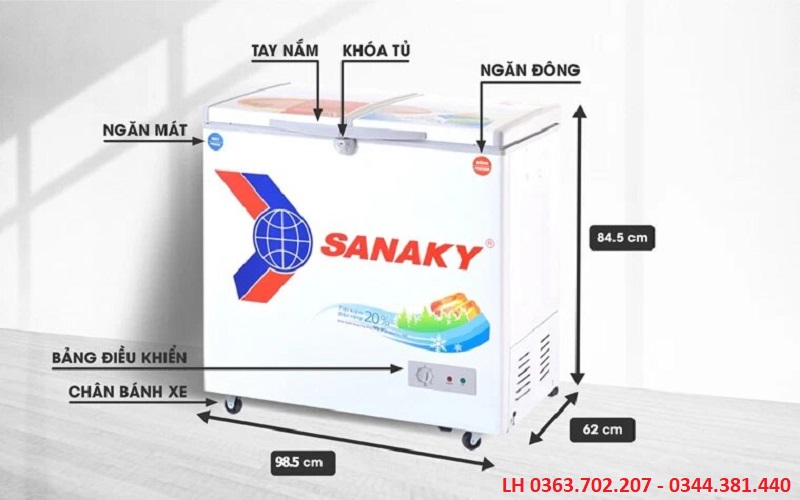 Tủ trữ đông Sanaky VH-2599W1 được nhiều nhà hàng, quán ăn ưa chuộng
